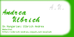 andrea ulbrich business card